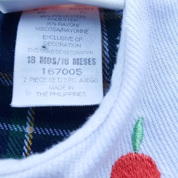 Vintage BT Kids Jumpsuit Smocked Green|Blue Plaid Baby 18 Months - Picture 5 of 5